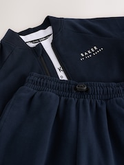 Baker by Ted Baker Navy Baker by Ted Baker Bomber Jacket, T-Shirt and Joggers Set - Image 7 of 8
