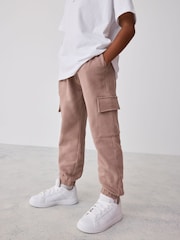 Baker by Ted Baker Brown Baker by Ted Baker Bomber Jacket, T-Shirt and Joggers Set - Image 4 of 14