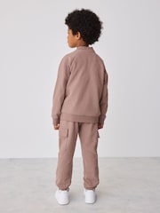 Baker by Ted Baker Brown Baker by Ted Baker Bomber Jacket, T-Shirt and Joggers Set - Image 5 of 14