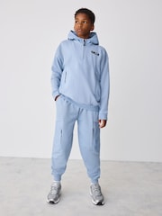 Baker by Ted Baker Blue Oversized Blue Funnel Neck Hoodie and Joggers Set - Image 1 of 7