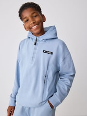 Baker by Ted Baker Blue Oversized Blue Funnel Neck Hoodie and Joggers Set - Image 3 of 7