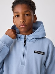 Baker by Ted Baker Blue Oversized Blue Funnel Neck Hoodie and Joggers Set - Image 4 of 7