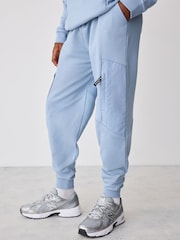 Baker by Ted Baker Blue Oversized Blue Funnel Neck Hoodie and Joggers Set - Image 5 of 7
