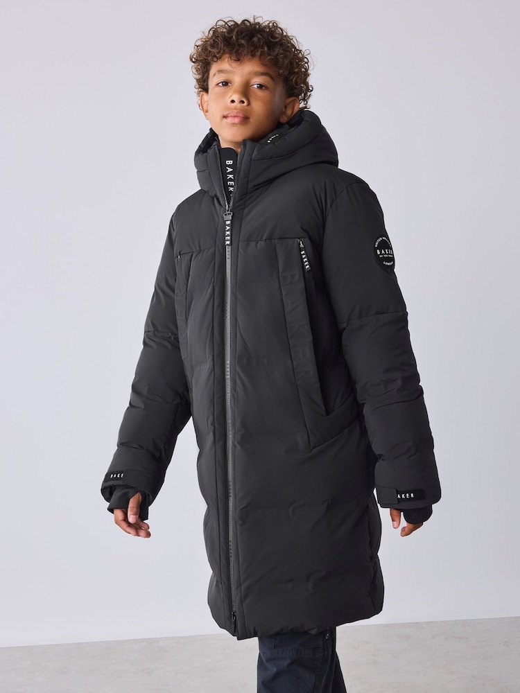Qara - Baker by Ted Baker Shower Resistant Longline Padded Coat - 15şəkildən 1 şəkil Qara - Baker by Ted Baker Shower Resistant Longline Padded Coat - 15şəkildən 1 şəkil