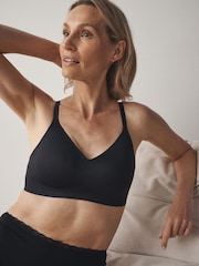 Black Non Padded Non Wire Menopause Friendly Cooling Smoothing Bra - Image 3 of 9