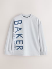 Baker by Ted Baker Blue/Grey/Pink 3 Pack Long Sleeve Graphic T-Shirts - Image 2 of 8