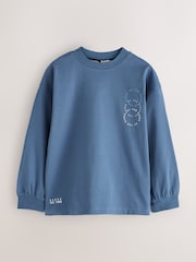 Baker by Ted Baker Blue/Grey/Pink 3 Pack Long Sleeve Graphic T-Shirts - Image 3 of 8