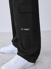 Baker by Ted Baker Black Straight Leg Cargo Trousers - Image 5 of 11