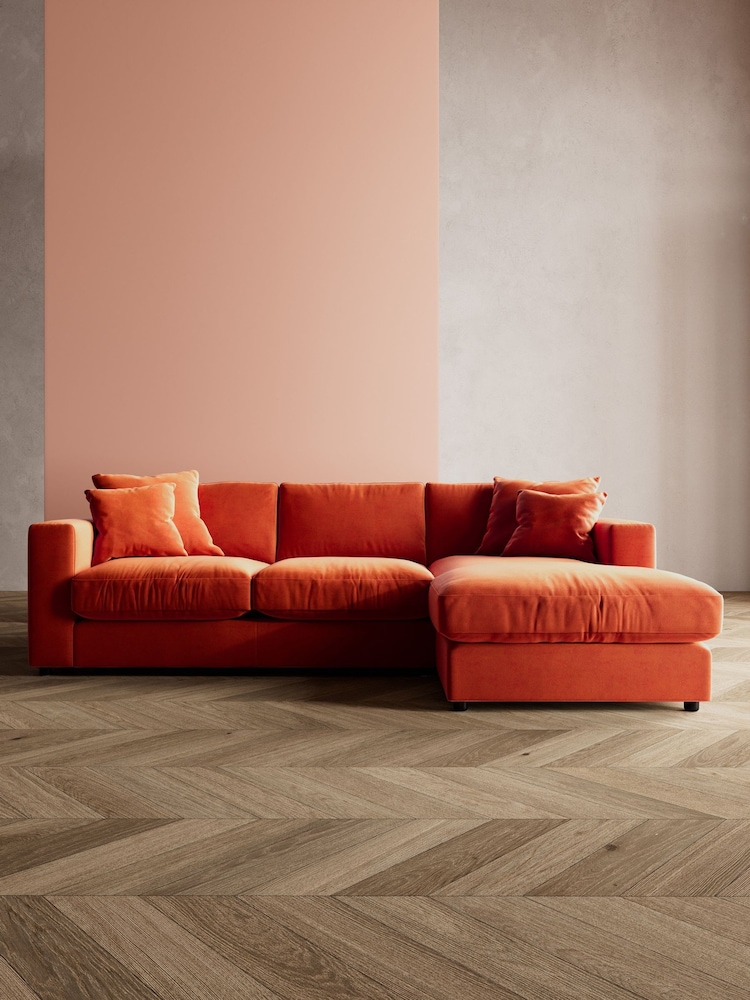 Swoon Burnt Orange Althaea Corner Right-Hand Sofa - Image 1 of 8