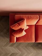 Swoon Burnt Orange Althaea Corner Right-Hand Sofa - Image 6 of 8