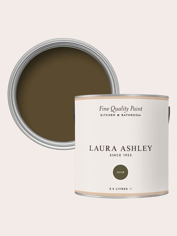 Laura Ashley Olive 2.5 Litre Kitchen And Bathroom Paint - Image 1 of 3