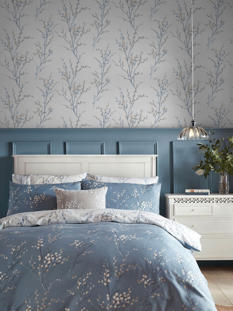 Laura Ashley Seaspray Pussy Willow 10M Wallpaper - Image 1 of 4