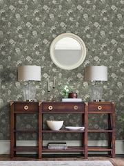 Laura Ashley Antique Green Bradenbury Trail 10M Wallpaper - Image 1 of 4