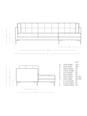Swoon Granite Landau Corner Right-Hand Sofa - Image 3 of 8