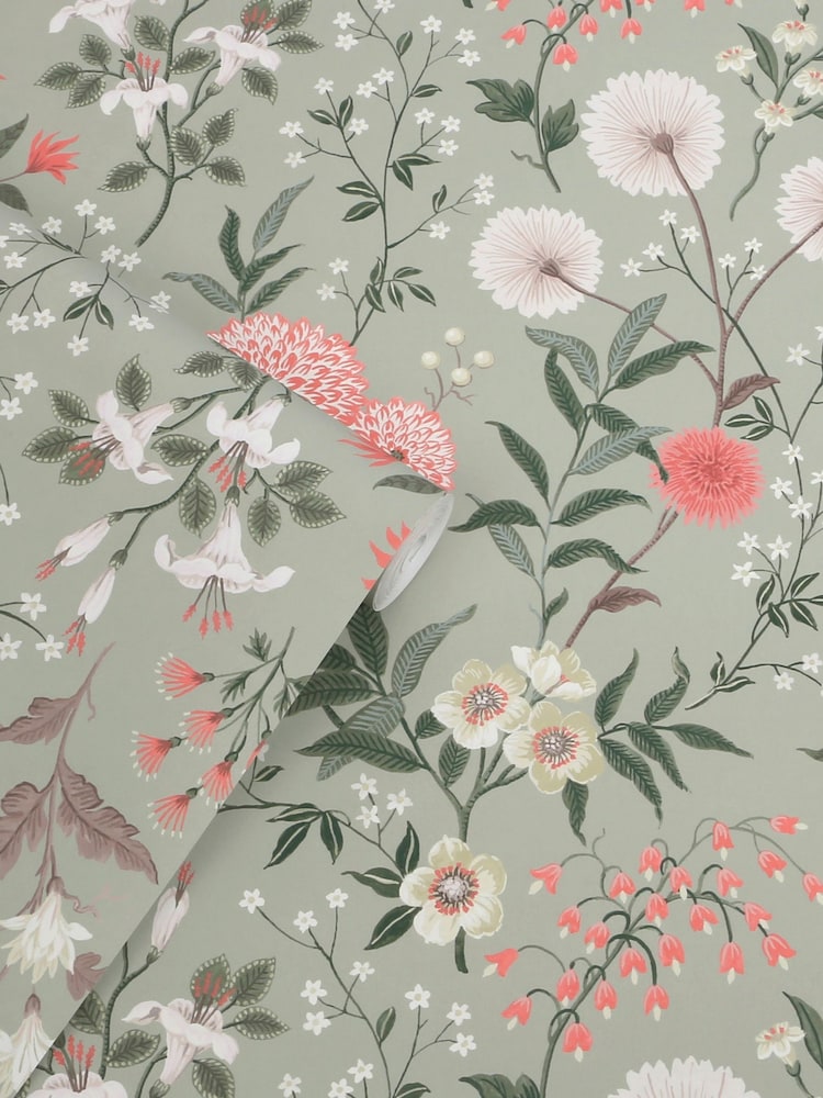 Laura Ashley Pistachio Otterham Garden 10M Wallpaper - Image 4 of 4