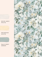 Laura Ashley Pale Teal Elowen Peony 10M Wallpaper - Image 4 of 4