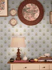 Laura Ashley Ochre Yellow Harthill Daisy 10M Wallpaper - Image 1 of 4