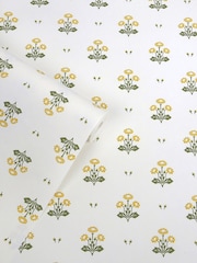 Laura Ashley Ochre Yellow Harthill Daisy 10M Wallpaper - Image 4 of 4