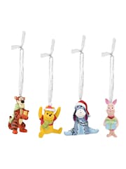 Widdop Set of 4 Winnie The Pooh Resin Hanging Christmas Decorations - Image 2 of 4