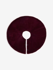 Burgundy Red Faux Fur Tree Skirt - Image 1 of 3