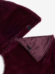 Burgundy Red Faux Fur Tree Skirt - Image 2 of 3