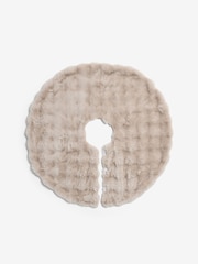 Aspen Textured Faux Fur Tree Skirt - Imagen 2 de 4