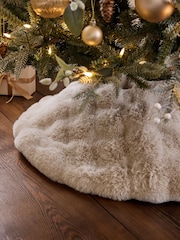 Aspen Textured Faux Fur Tree Skirt - Imagen 4 de 4