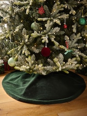 Green Faux Fur Tree Skirt - Image 1 of 4