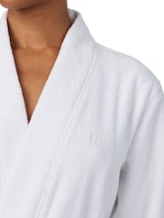 Lauren Ralph Lauren White Cotton Terry Long Greenwich Robe - Image 3 of 3