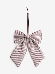 Chocolate Brown Scallop Edge  Bow Tree Topper - Image 3 of 3