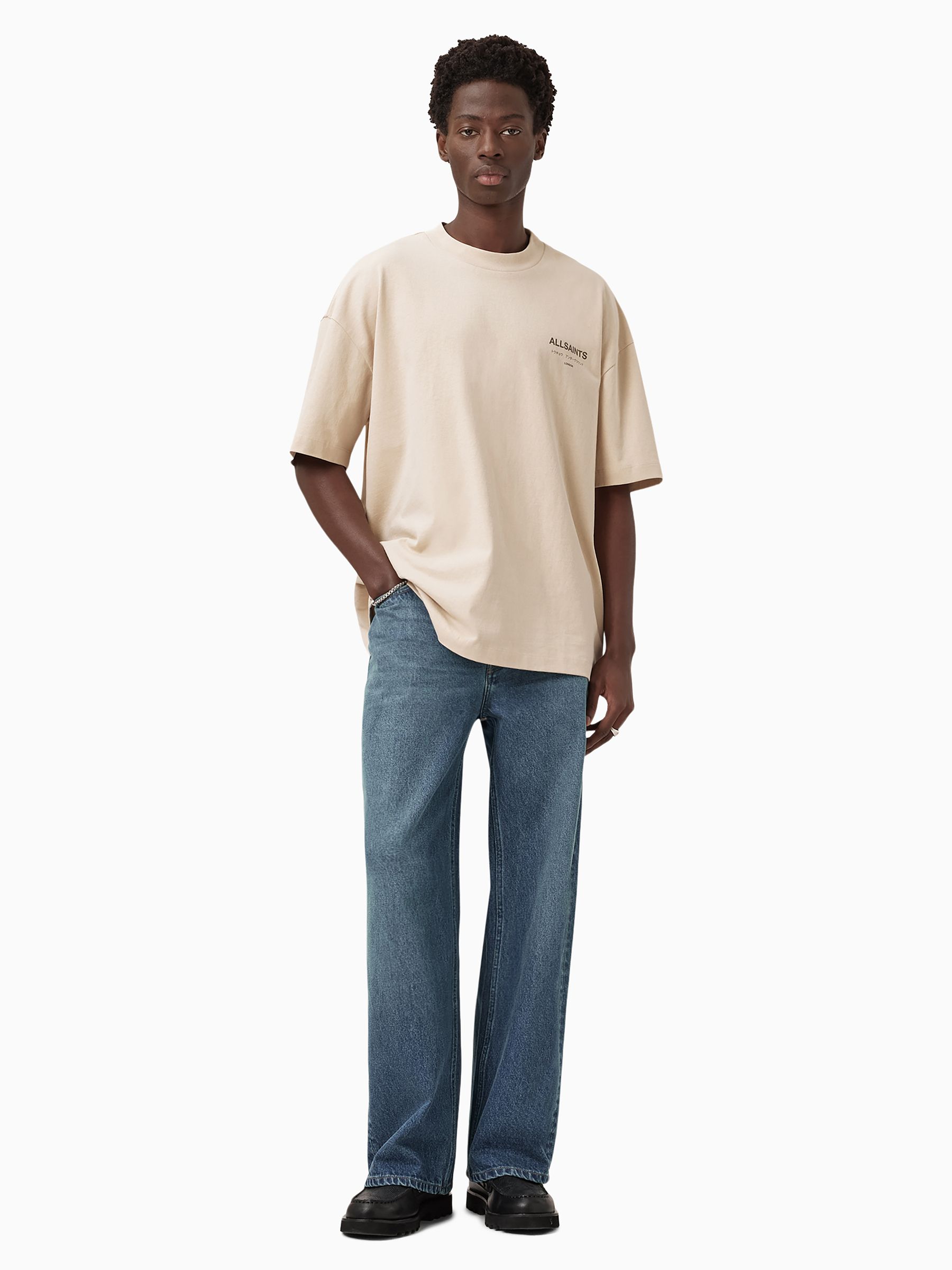 Buy AllSaints Brown Underground Short Sleeve Crew Neck T-Shirt