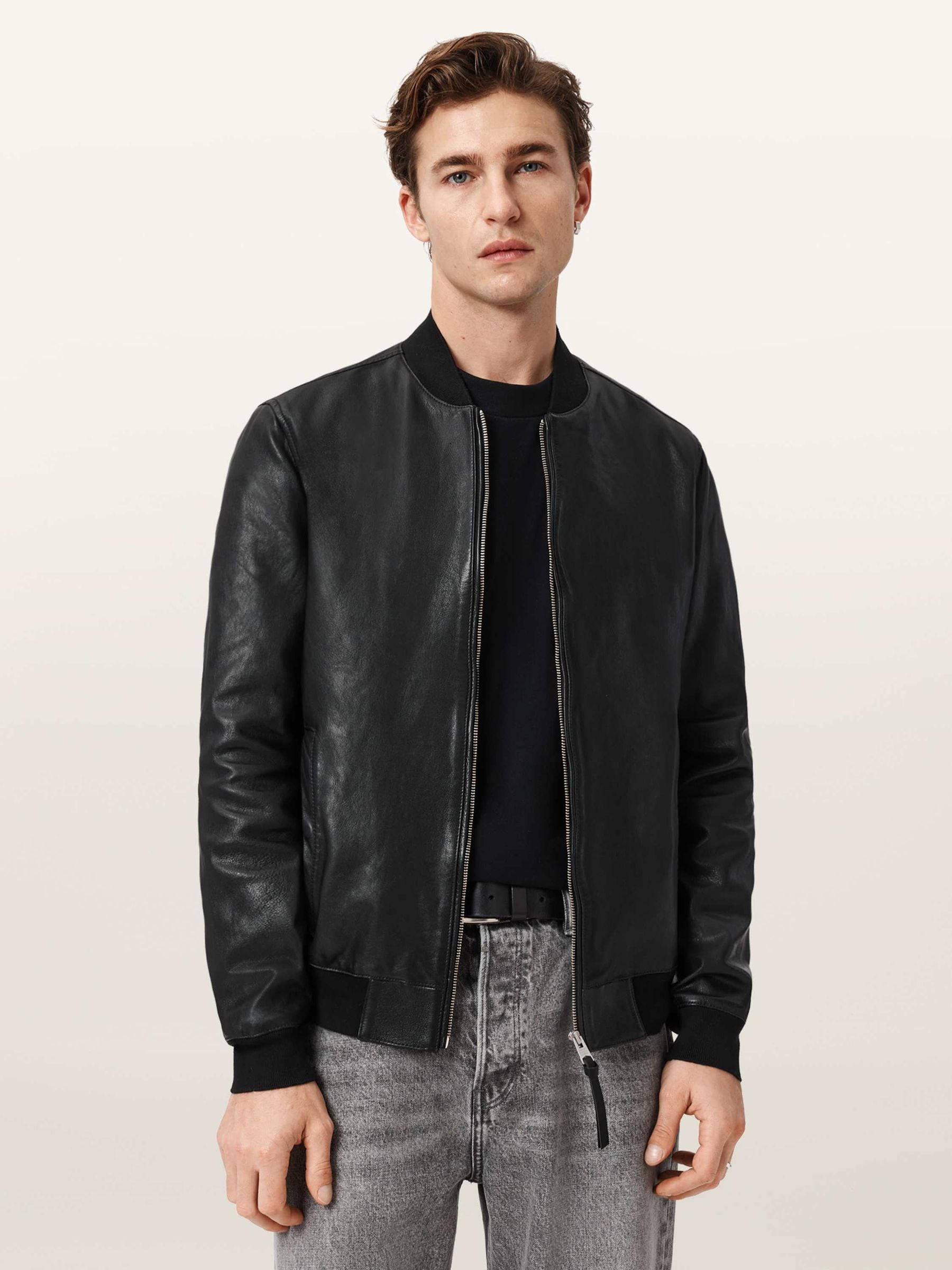 Buy AllSaints Black Morten Bomber Jacket from the Next UK online shop