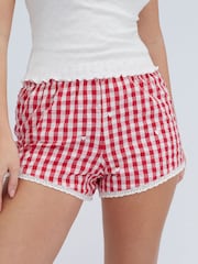 Boux Avenue White Gingham Pointelle Short Pyjamas Set - Image 4 of 6