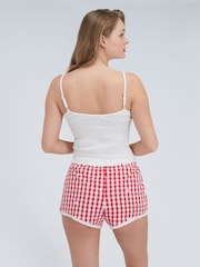 Boux Avenue White Gingham Pointelle Short Pyjamas Set - Image 6 of 6