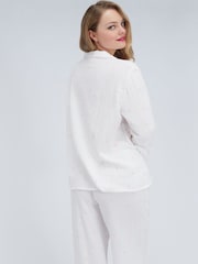 Boux Avenue White Heart Embroidered Cotton Pyjamas Set - Image 5 of 10