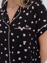 Boux Avenue Black Heart Modal Short Pyjamas Set - Image 3 of 6