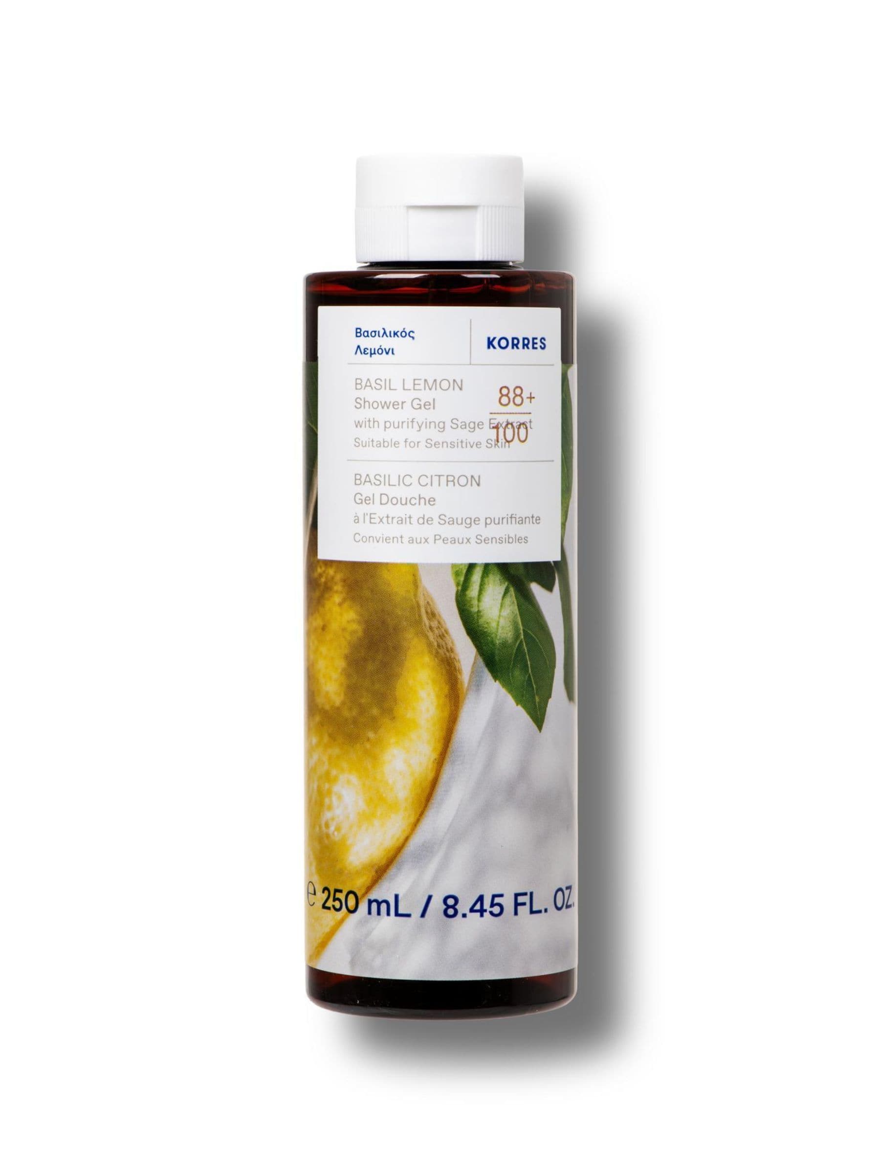 KORRES Basil Lemon Shower Gel with purifying Sage extract, suitable for Sensitive skin, 250ml - Image 4
