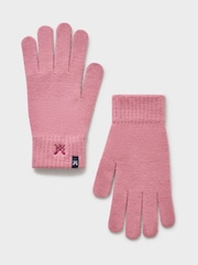 Crew Clothing Pink Knit Ribbed Gloves - Image 2 of 2