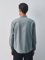 Grey Brushed Oxford Long Sleeve Shirt - Image 2 of 6