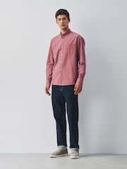 Blush Pink Brushed Oxford Long Sleeve Shirt - Image 2 of 9