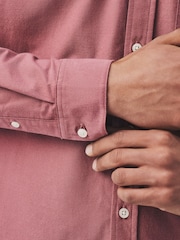 Blush Pink Brushed Oxford Long Sleeve Shirt - Image 6 of 9