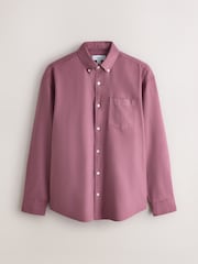 Blush Pink Brushed Oxford Long Sleeve Shirt - Image 7 of 9
