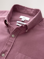 Blush Pink Brushed Oxford Long Sleeve Shirt - Image 8 of 9