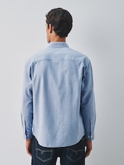 Light Blue Brushed Oxford Long Sleeve Shirt - Image 2 of 9