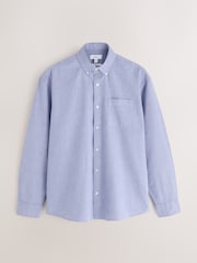 Light Blue Brushed Oxford Long Sleeve Shirt - Image 7 of 9