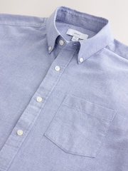 Light Blue Brushed Oxford Long Sleeve Shirt - Image 8 of 9