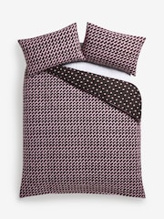 Pink and Brown Geo Reversible Bed Set - Image 5 of 6