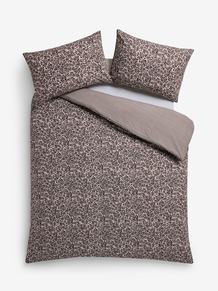 2 Pack Chocolate Brown Trailing Leaf Cotton Bed Set - Image 11 of 11 2 Pack Chocolate Brown Trailing Leaf Cotton Bed Set - Image 11 of 11