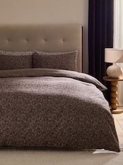 2 Pack Chocolate Brown Trailing Leaf Cotton Bed Set - Image 4 of 11