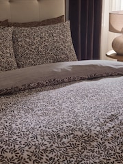 2 Pack Chocolate Brown Trailing Leaf Cotton Bed Set - Image 6 of 11
